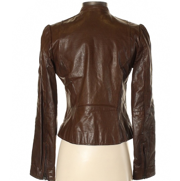 Vintage Levi's genuine leather jacket in cognac - Picture 4 of 8